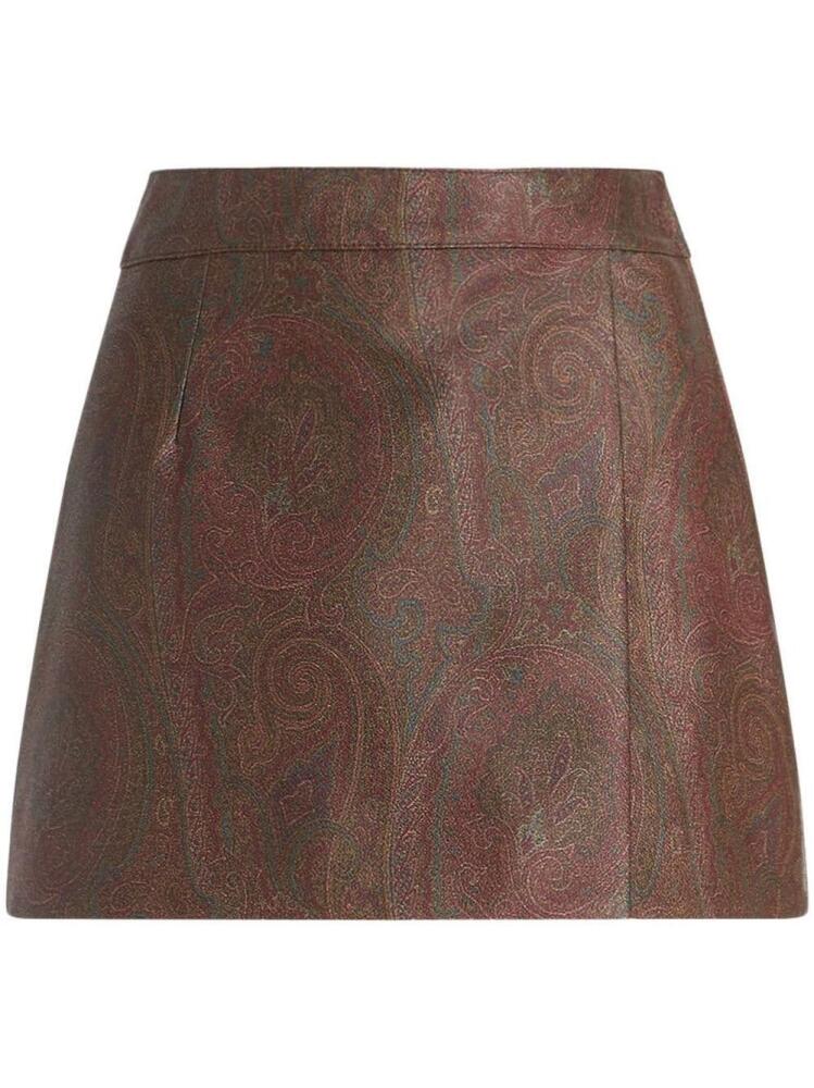 ETRO paisley-print mini skirt - Red Cover