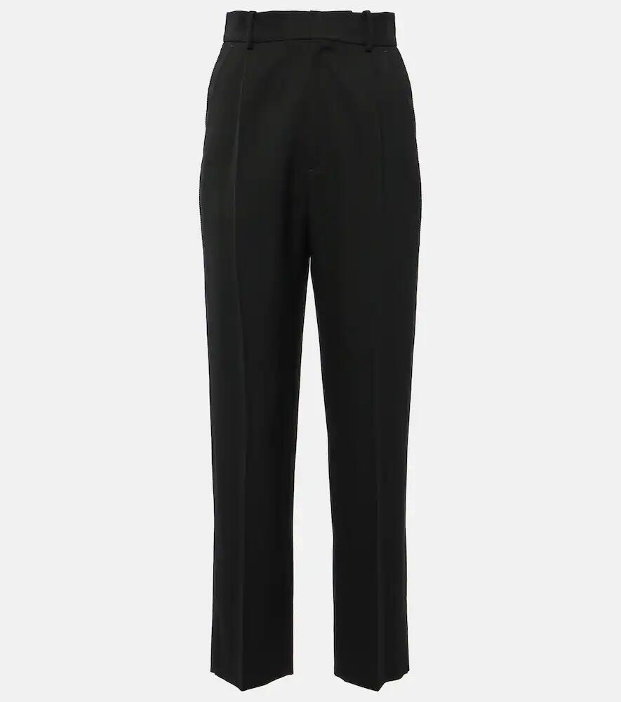 Victoria Beckham High-rise wool-blend straight pants Cover