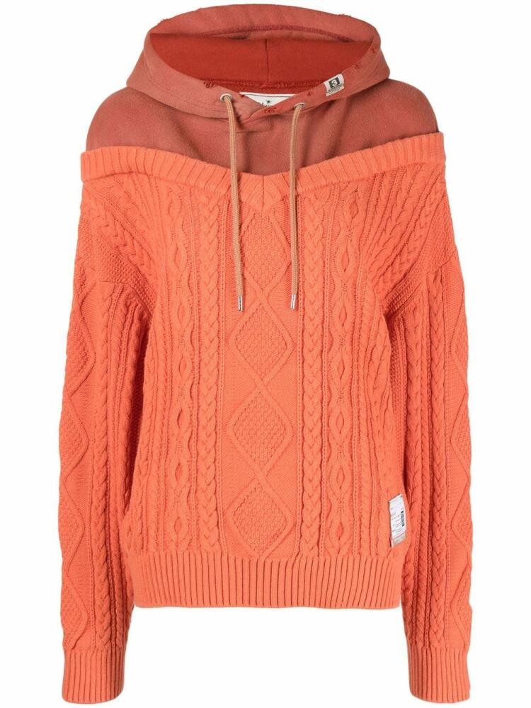 Maison MIHARA YASUHIRO logo drawstring hoodie - Orange Cover