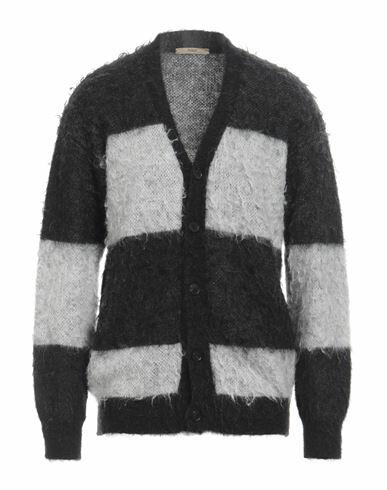 Nuur Man Cardigan Black Mohair wool, Nylon, Wool Cover