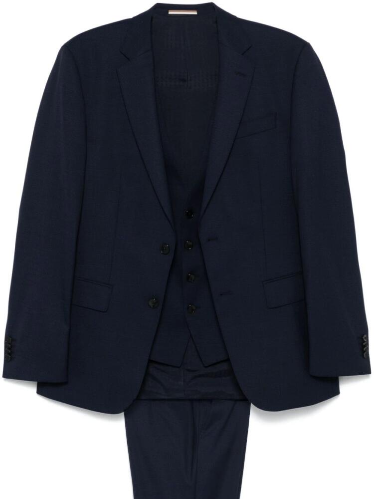 BOSS mini-check three-piece suit - Blue Cover