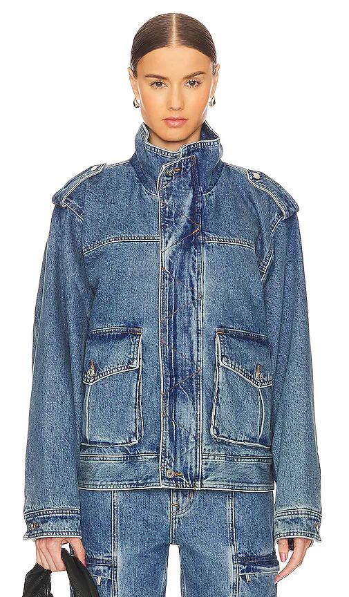 GRLFRND Arden Cargo Jacket in Blue Cover