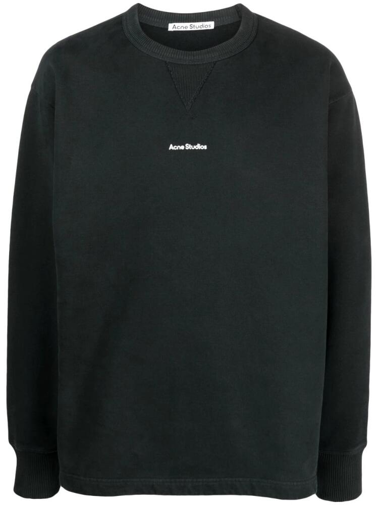 Acne Studios logo-print cotton sweatshirt - Black Cover