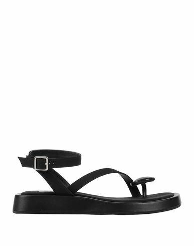 Gia / Rhw Woman Thong sandal Black Textile fibers Cover