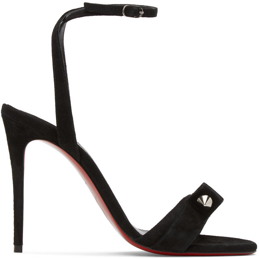 Christian Louboutin Black Suede Umberta 100 Heels Cover