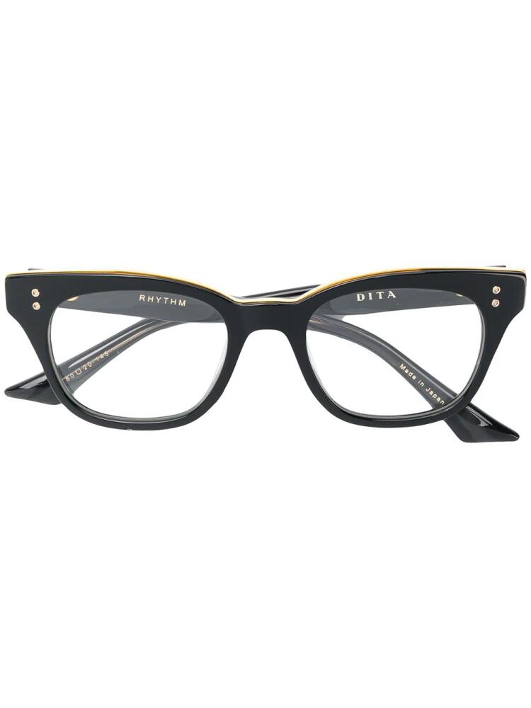 Dita Eyewear square frame glasses - Black Cover