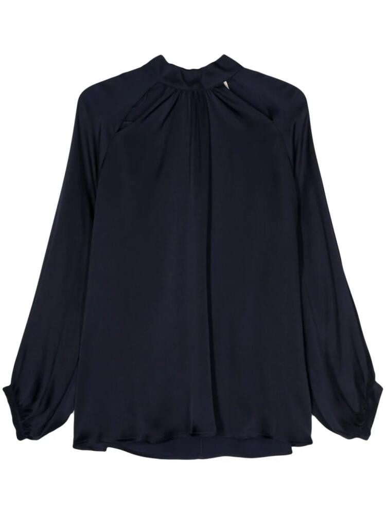 Semicouture Jazmin Envers crepe blouse - Blue Cover