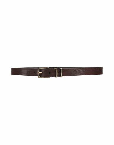 Eleventy Man Belt Dark brown Leather Cover