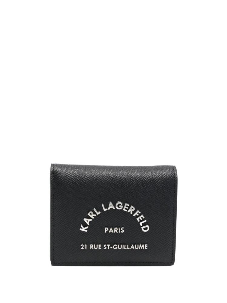 Karl Lagerfeld logo-plaque bi-fold wallet - Black Cover