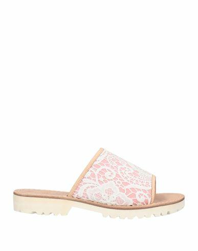 Sebastian Milano Woman Sandals Light pink Textile fibers, Leather Cover