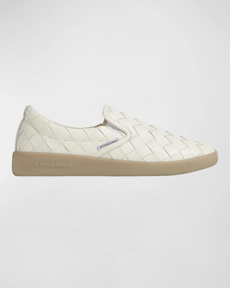 Bottega Veneta Sawyer Woven Leather Slip-On Sneakers Cover