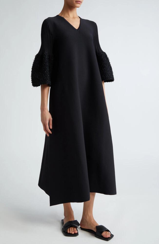 CFCL Pottery Reef Bell Sleeve Midi Sweater Dress in Black Cover