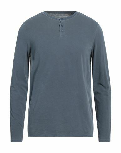 Majestic Filatures Man T-shirt Slate blue Cotton, Elastane Cover