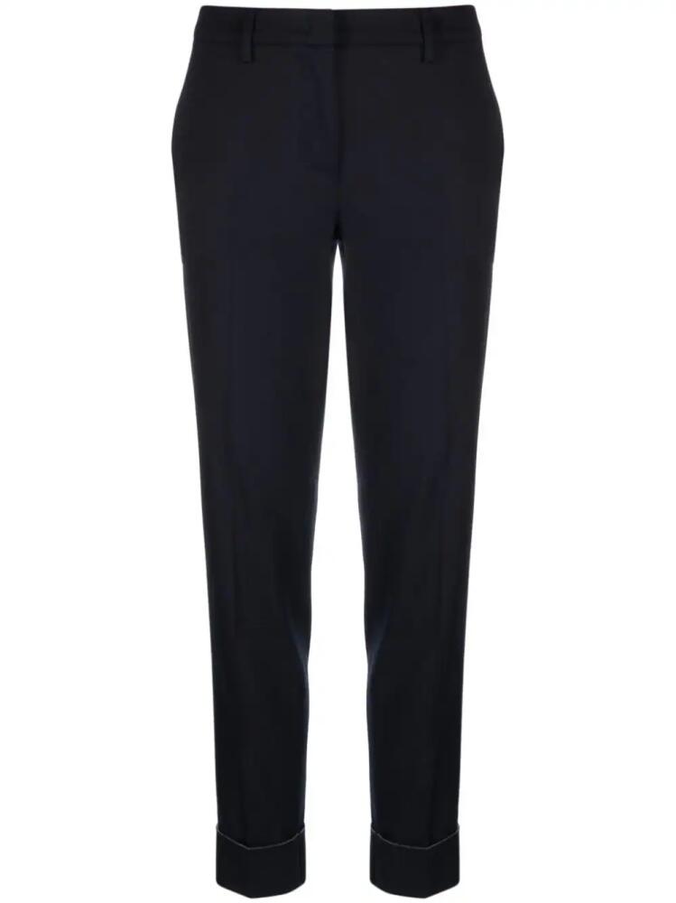 Fabiana Filippi turn-up hem tapered trousers - Blue Cover