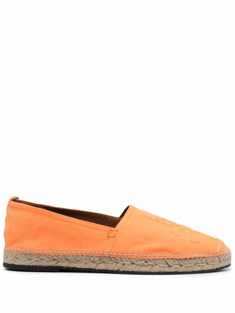 Philipp Plein orange leather espadrilles Cover