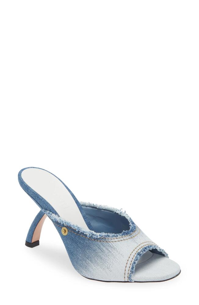 Piferi Tiana Denim Slide Sandal in Chalk/Blue Cover