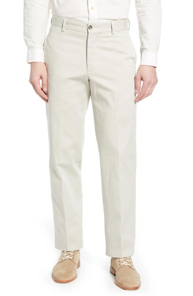 Berle Charleston Khakis Flat Front Chino Pants in Stone Cover