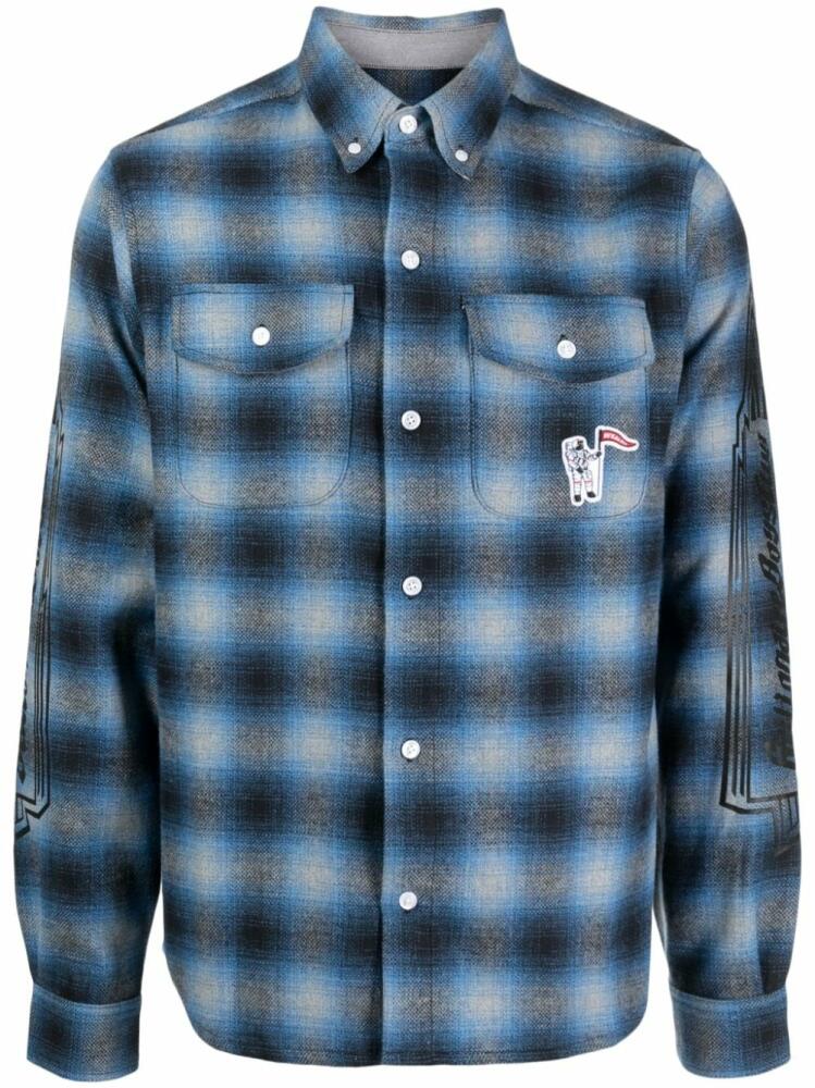 Billionaire Boys Club logo-print check-pattern shirt - Blue Cover