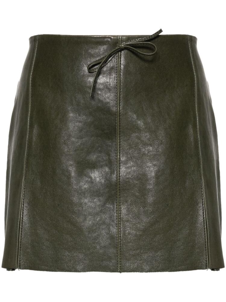 Paloma Wool leather mini skirt - Green Cover