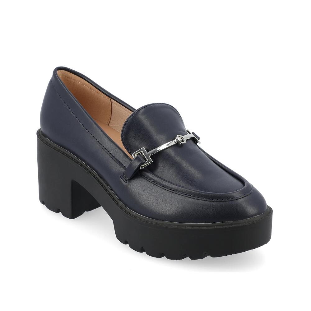 Journee Collection Kezziah Platform Loafer | Women's | Navy Cover