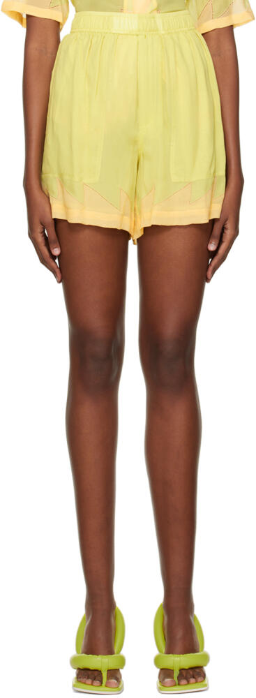 Bode Yellow Zig-Zag Shorts Cover