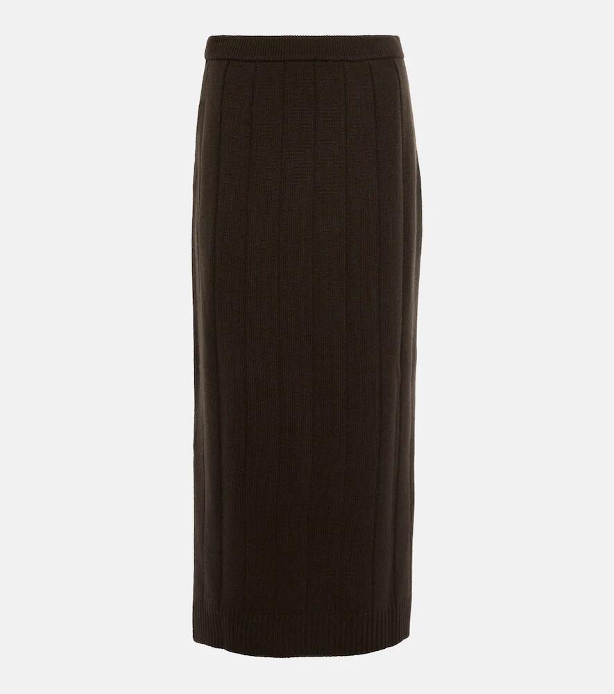 Jardin des Orangers Wool and cashmere midi skirt Cover