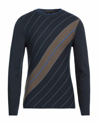 Dunhill Man Sweater Midnight blue Merino Wool, Mulberry silk Cover