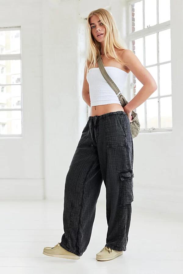 BDG Black Cody Crinkle Cocoon Pant in Black Cover