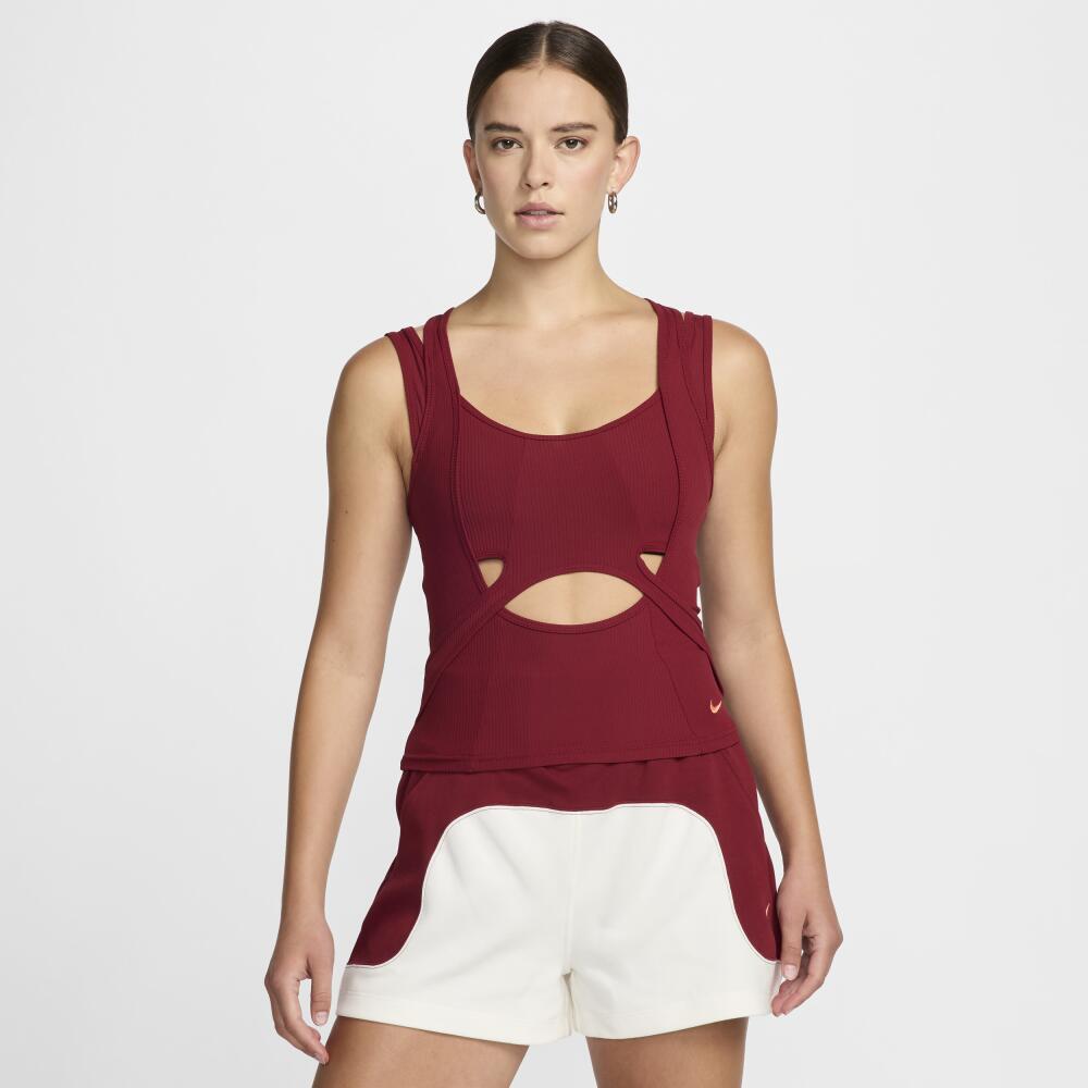 Nike Women's Serena Williams Design Crew Cutout Tank Top in Red Cover