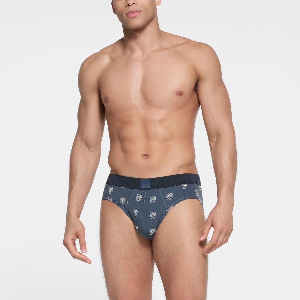 SKIMS Cotton Mens Olympic Brief | Blue | 5X | SKIMS For Team Usa Cover