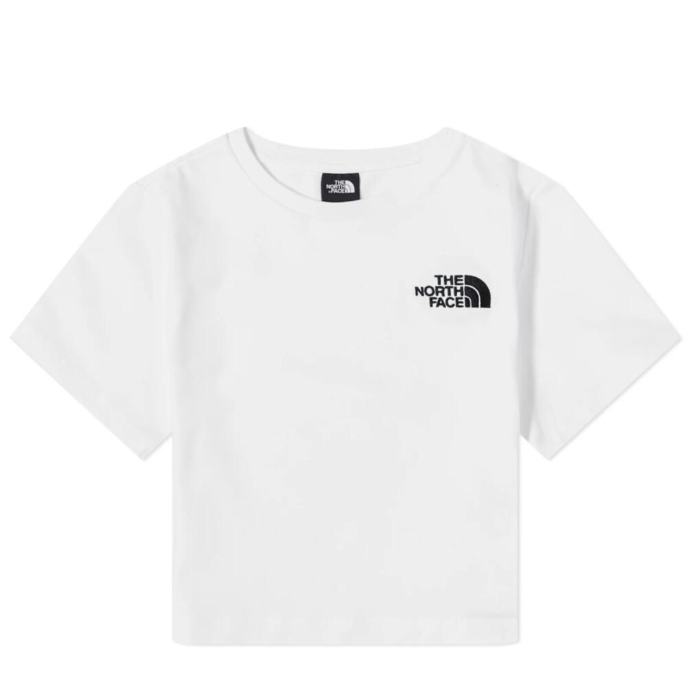 The North Face Women's Cropped Short Sleeve T-Shirt in TNF White Cover