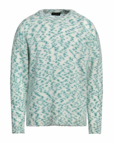 Roberto Collina Man Sweater Emerald green Mohair wool, Nylon, Wool, Elastane Cover