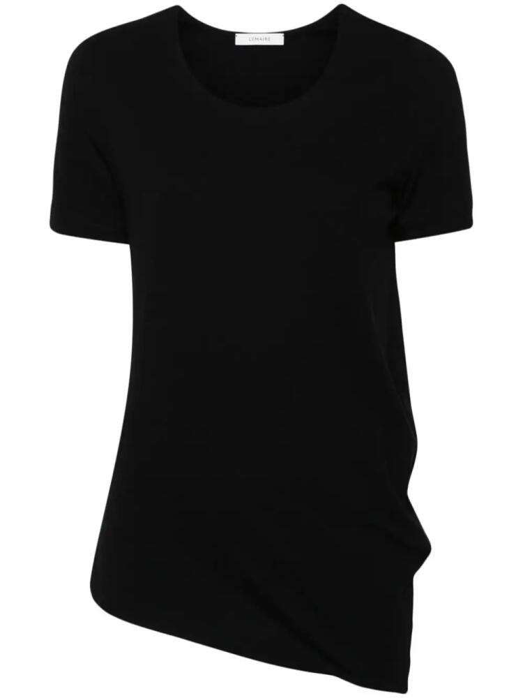 LEMAIRE round-neck cotton T-shirt - Black Cover