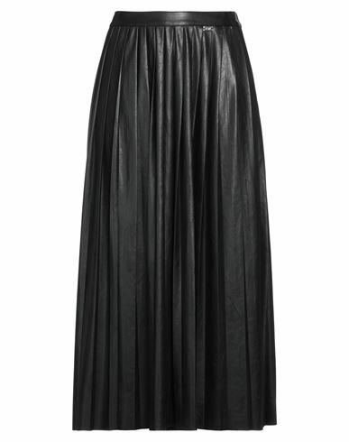 Anna Molinari Woman Midi skirt Black Polyester, Polyurethane Cover