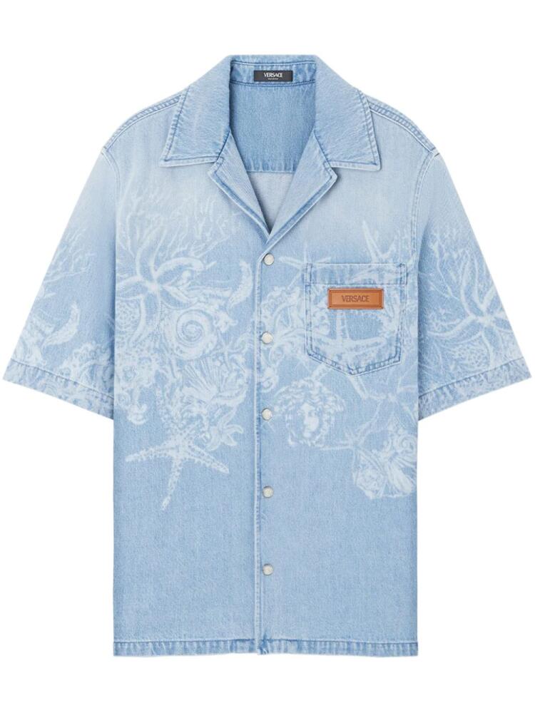 Versace Barocco Sea denim overshirt - Blue Cover