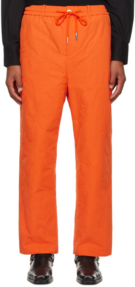 Feng Chen Wang Orange Phoenix Embroidered Trousers Cover