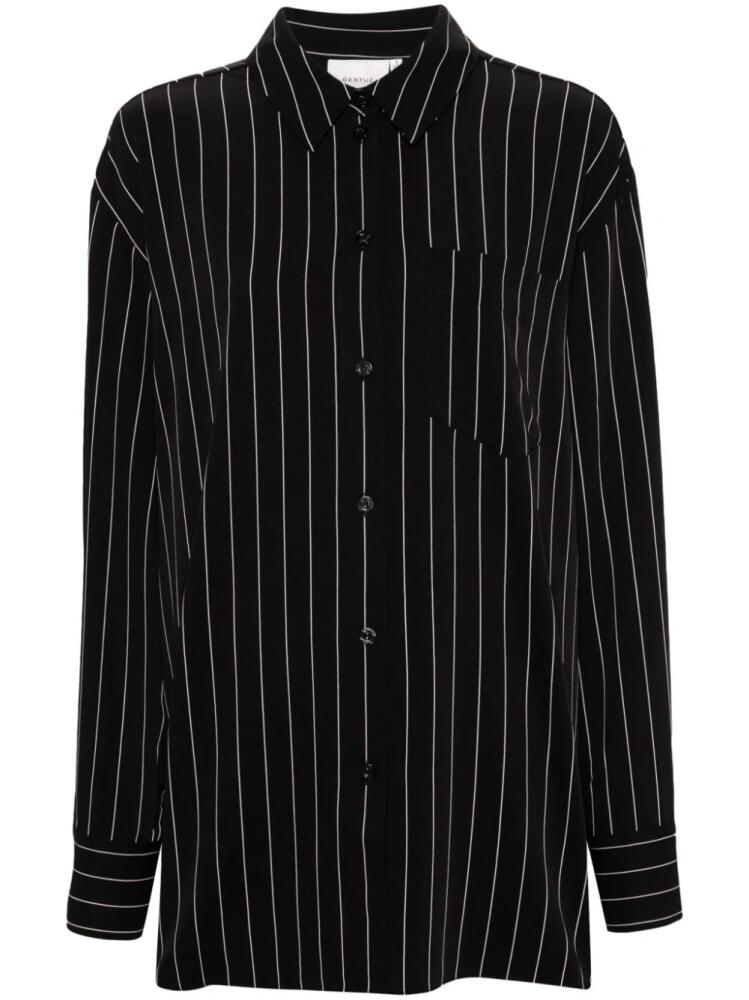 Gestuz Frylagz pinstriped shirt - Black Cover