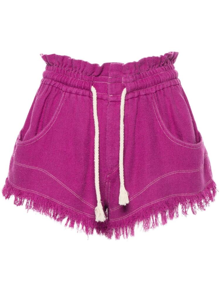 MARANT ÉTOILE Talapiz silk shorts - Purple Cover