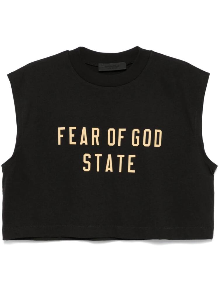 FEAR OF GOD ESSENTIALS logo-print T-shirt - Black Cover