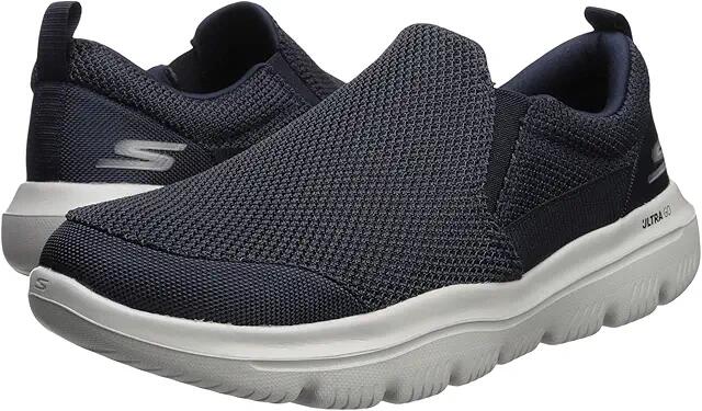 SKECHERS Performance Go Walk Evolution Ultra - Impeccable (Navy/Gray) Men's Slip on Shoes Cover