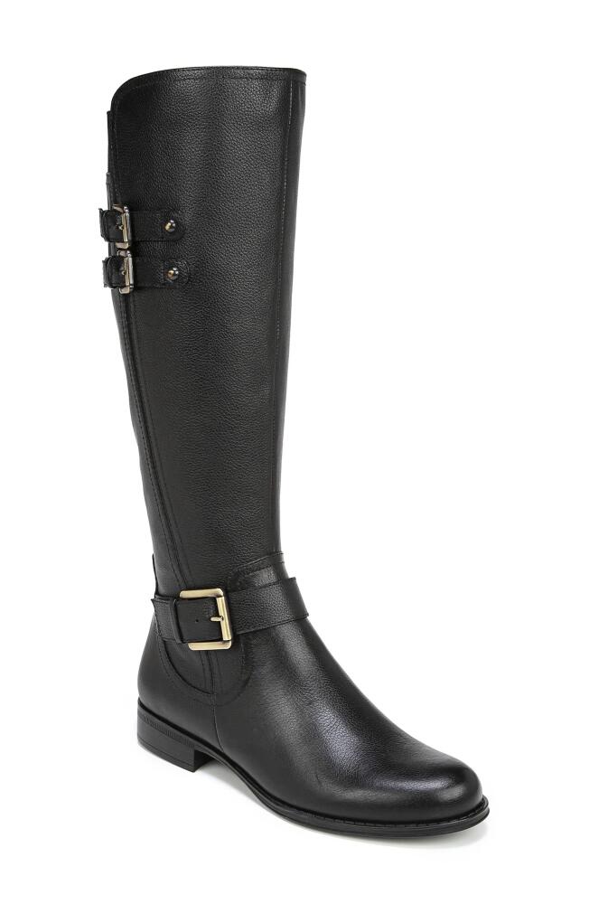 Naturalizer Jessie Knee High Riding Boot in Black Leather Cover