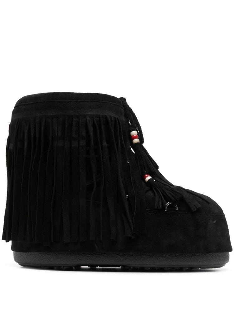 Alanui x Moon boot Icon Low fringed snow boots - Black Cover