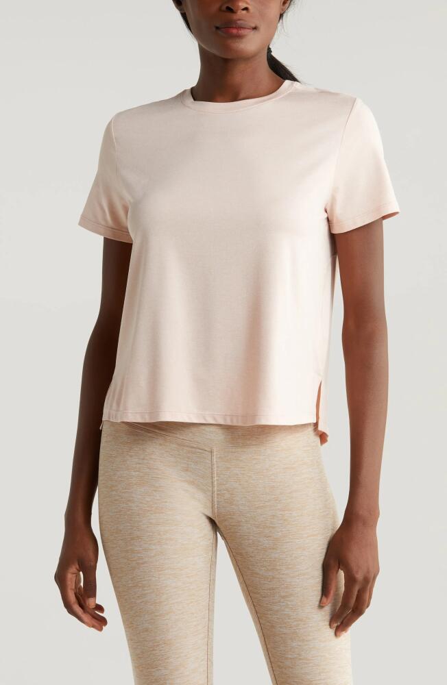 Zella Restore Soft Lite Relaxed Tee in Pink Peach Cover