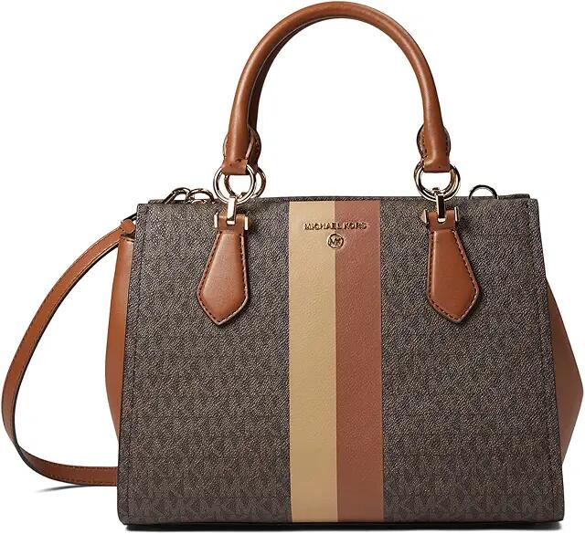 MICHAEL Michael Kors Marilyn Medium Satchel (Brown/Luggage) Satchel Handbags Cover