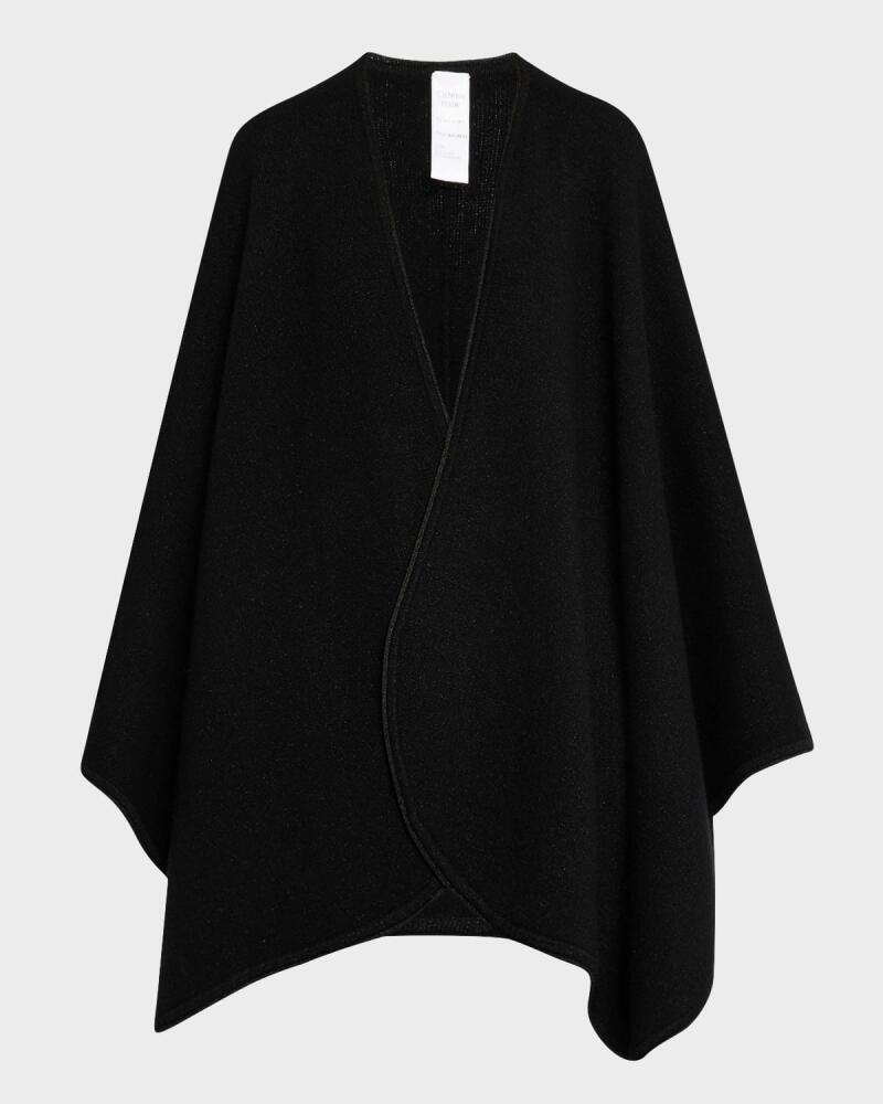 Neiman Marcus Cashmere Collection Cashmere Shimmer Double-Knit Cape Cover