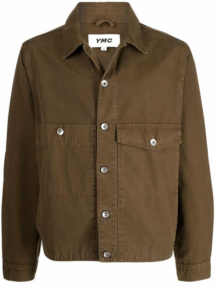 YMC Pinkley buttoned-up jacket - Brown Cover