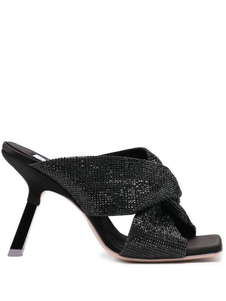 Sebastian Milano crystal-embellished open-toe 110mm mules - Black Cover