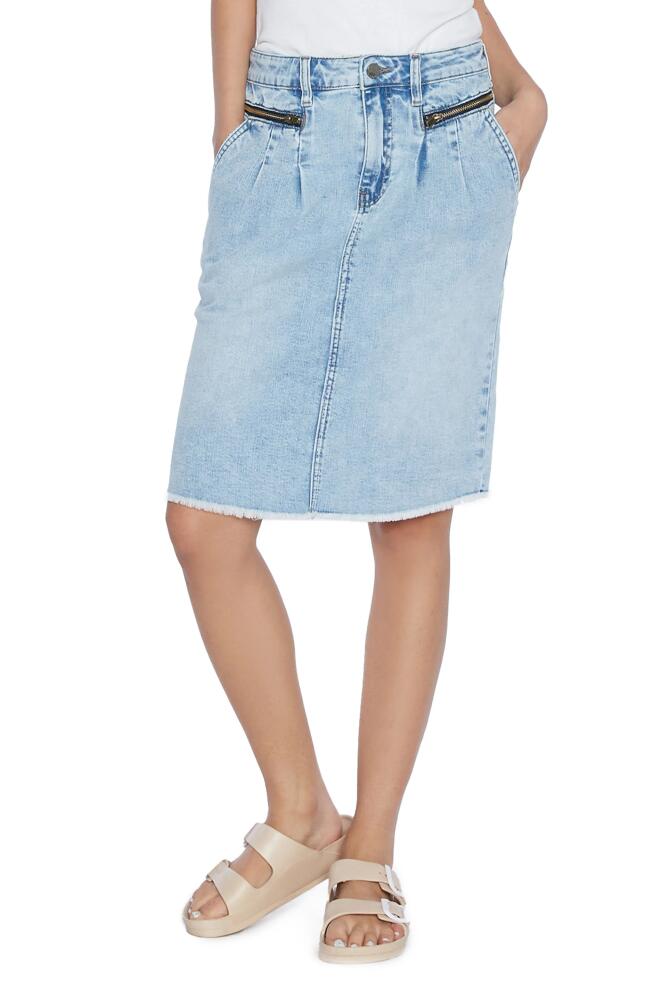 Wash Lab Denim Zip Pocket Denim Midi Skirt in Leo Blue Cover