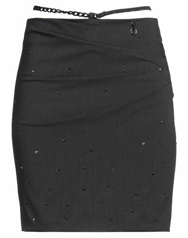 Relish Woman Mini skirt Steel grey Polyester, Viscose, Elastane Cover