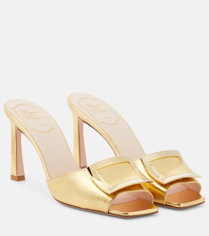 Roger Vivier Trumpet metallic leather mules Cover